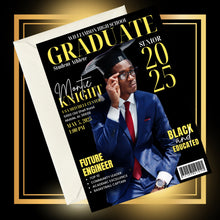 Load image into Gallery viewer, Magazine Cover Graduation Invitation with Photo
