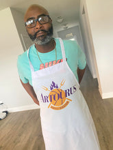 Load image into Gallery viewer, Grill Master Apron - with Name, Basketball, Flame, and Utensils