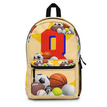 Load image into Gallery viewer, Boy initial Q Backpack school backpack Boy gift school back to school backpack Boy initial personalized backpack