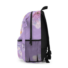 Load image into Gallery viewer, Vibrant Purple Floral Bluey Backpack, Back to school Stylish Bookbag, Unique Travel Backpack, Gift For Her