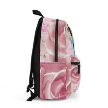 Load image into Gallery viewer, Vibrant Pink Floral Bluey Backpack, Back to school Stylish Bookbag, Unique Travel Backpack, Gift For Her