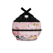 Load image into Gallery viewer, Vibrant Pink Floral Bluey Backpack, Back to school Stylish Bookbag, Unique Travel Backpack, Gift For Her