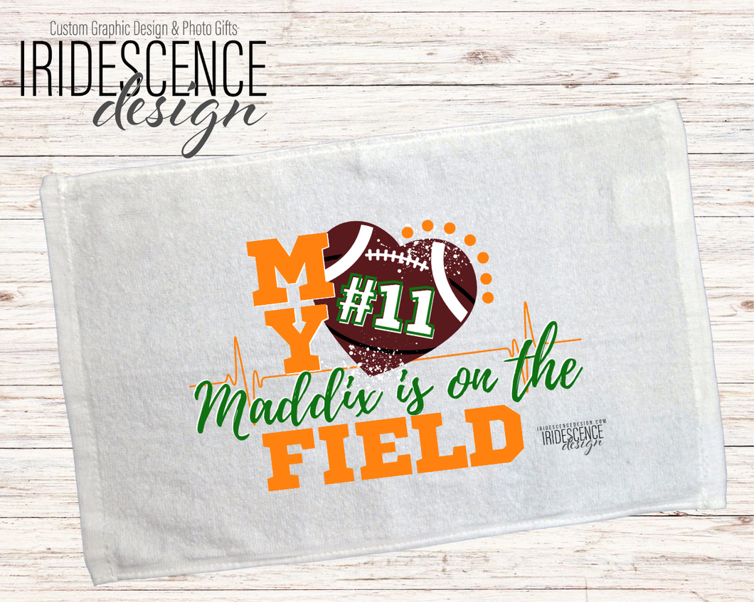 My Heart is on the Field Custom Rally Towel - 11