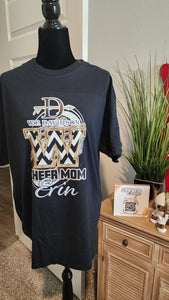 Cheer Mom t-shirt with Chevron print