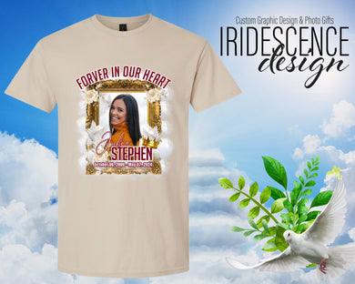 Memorial Funeral T-Shirts - Full Color Image on White or Color T-Shirts - DTF