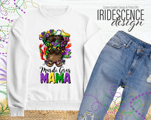 Load image into Gallery viewer, Messy Bun Mardi Gras Mama T-Shirt / Sweatshirt