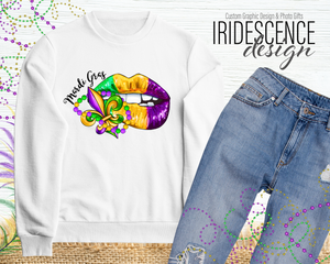 Mardi Gras Lips T-Shirt / Sweatshirt