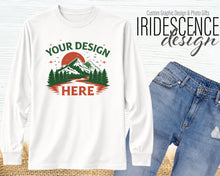 Load image into Gallery viewer, Custom Long Sleeve color T-Shirt with two color image