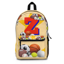 Load image into Gallery viewer, Boy initial Z Backpack school backpack Boy gift school back to school backpack Boy initial personalized backpack