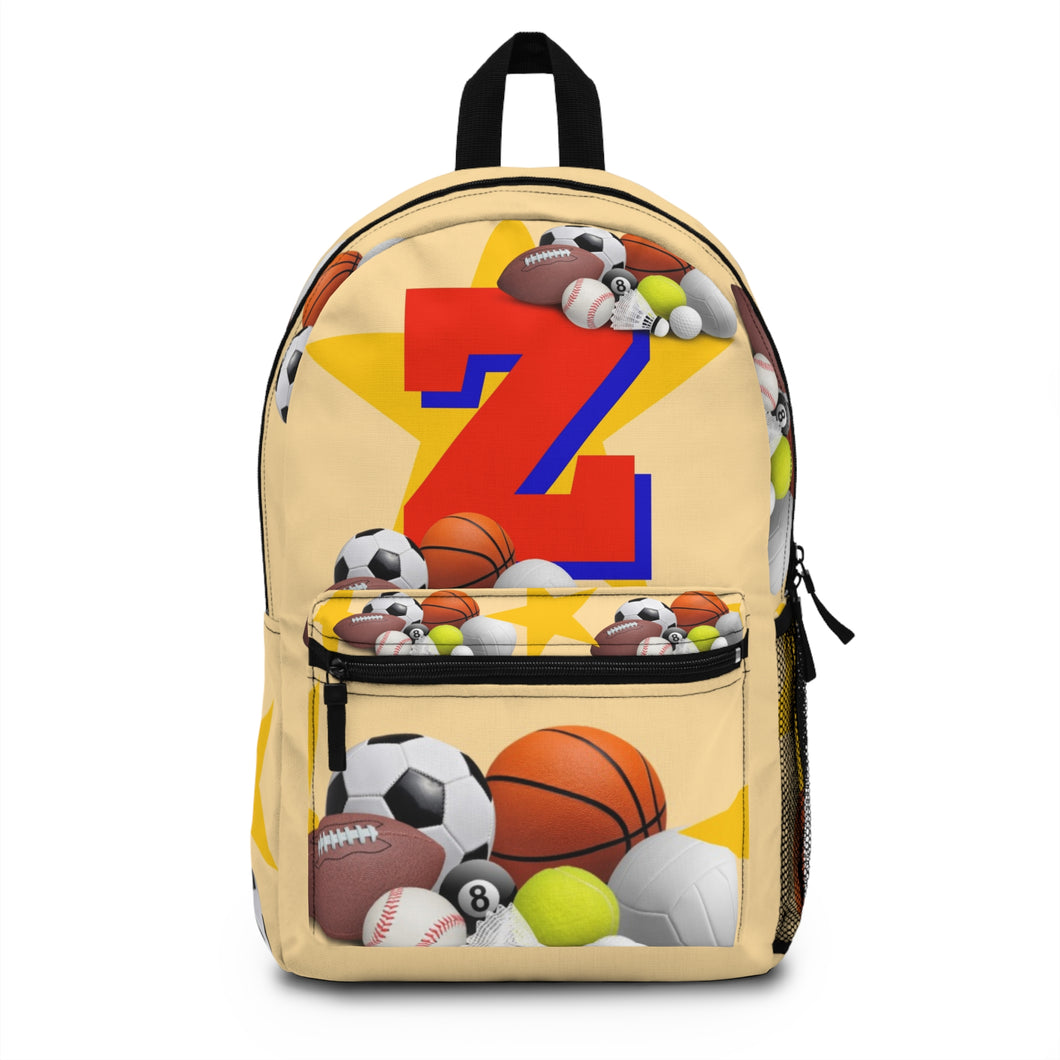 Boy initial Z Backpack school backpack Boy gift school back to school backpack Boy initial personalized backpack