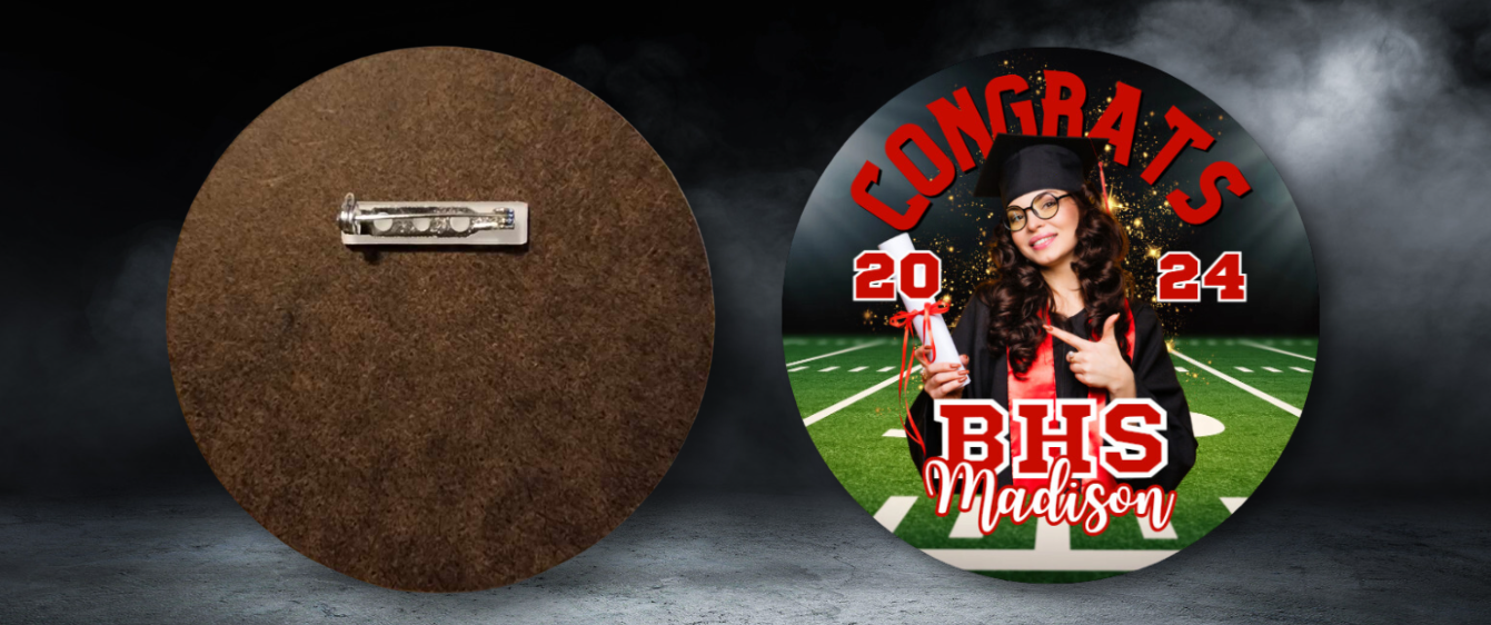 Congratulations Graduation Brag Button Pins – Iridescence Design