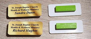 Name Badge with Magnet - 1.25" x 3"