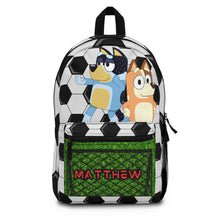 Load image into Gallery viewer, Bluey Soccer Backpack with name