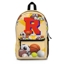 Load image into Gallery viewer, Boy initial R Backpack school backpack Boy gift school back to school backpack Boy initial personalized backpack