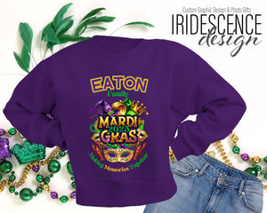 Mardi Gras Family's Name, Making Memories Together T-Shirt / Sweatshirt