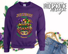 Load image into Gallery viewer, Mardi Gras Family&#39;s Name, Making Memories Together T-Shirt / Sweatshirt