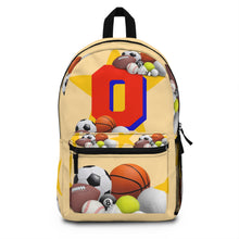 Load image into Gallery viewer, Boy initial O Backpack school backpack Boy gift school back to school backpack Boy initial personalized backpack