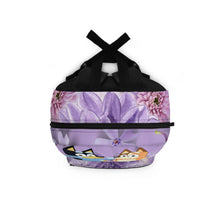 Load image into Gallery viewer, Vibrant Purple Floral Bluey Backpack, Back to school Stylish Bookbag, Unique Travel Backpack, Gift For Her