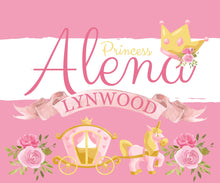 Load image into Gallery viewer, Princess custom Plush Fleece Blanket with name