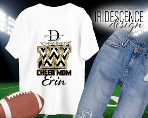 Cheer Mom t-shirt with Chevron print