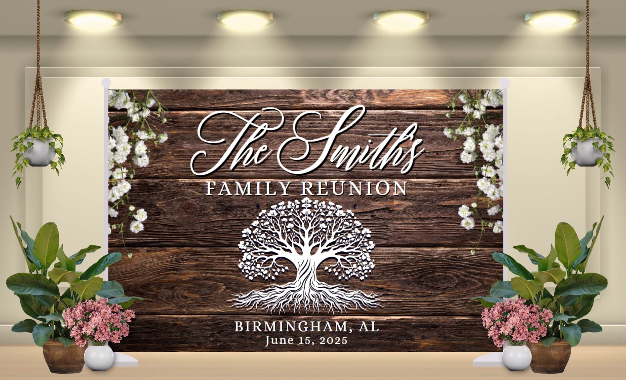 Family Reunion Backdrop Design Template
