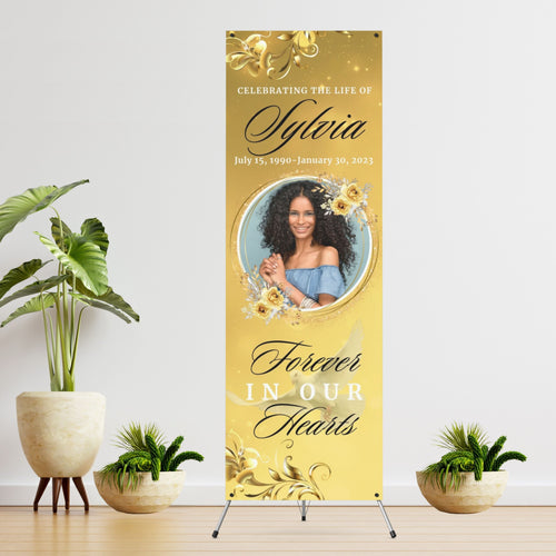 Memorial Funeral Vinyl Banner  - 2 Day turnaround