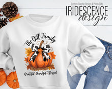 Load image into Gallery viewer, Grateful, Thankful, Blessed Pumpkin with Bow Sweatshirt / T-Shirt