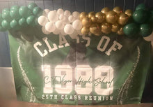 Load image into Gallery viewer, Class Reunion Custom Vinyl Backdrop Banner with Mascot and School Year