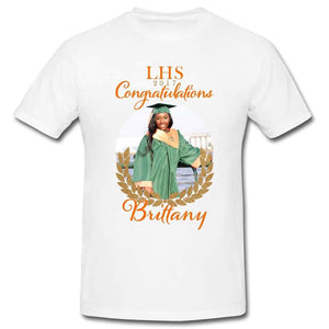 Graduation T-Shirt with Photo and Flourish