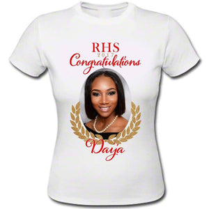 Graduation T-Shirt with Photo and Flourish