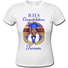 Load image into Gallery viewer, Graduation T-Shirt with Photo and Flourish