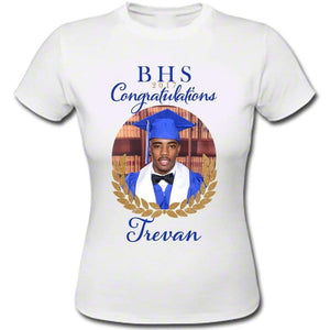 Graduation T-Shirt with Photo and Flourish