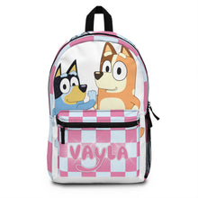 Load image into Gallery viewer, Bluey Backpack with Name - Pink with pink name