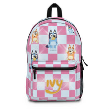 Load image into Gallery viewer, Bluey Backpack with Name - Pink with gold name