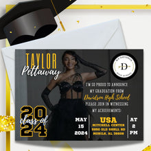 Load image into Gallery viewer, Graduation Invitation with Photos