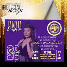 Load image into Gallery viewer, Graduation Invitation with Photos