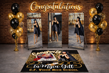 Load image into Gallery viewer, The Ultimate Graduation Celebration Backdrop Bundle - Complete Grad Suite: 3 X-Stand Banners + 6ft Floor Banner