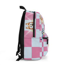 Load image into Gallery viewer, Bluey Backpack with Name - Pink with gold name