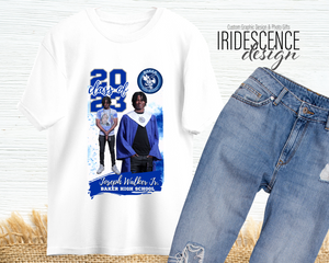 Graduation T-Shirt with Jagged Edge Photo