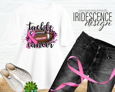 Tackle Breast Cancer T-shirt with a football - Customize with name