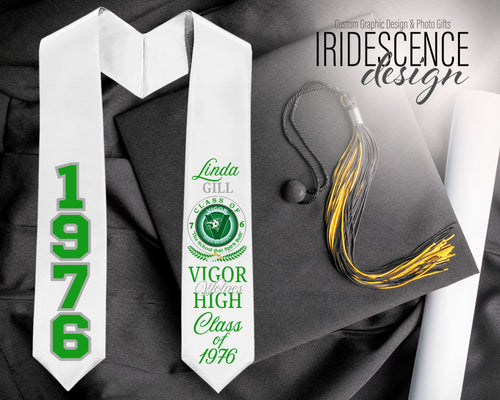 Graduation Stole with Name and Year