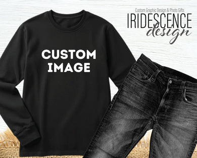 Long sleeve Color T-Shirts with One Color Image - Customize design for your special event