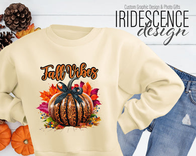 Fall Vibes Pumpkin and Leaves Sweatshirt / T-shirt