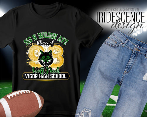Vigor High School - 913 N Wilson Ave T-shirt - Customize with Graduation Year