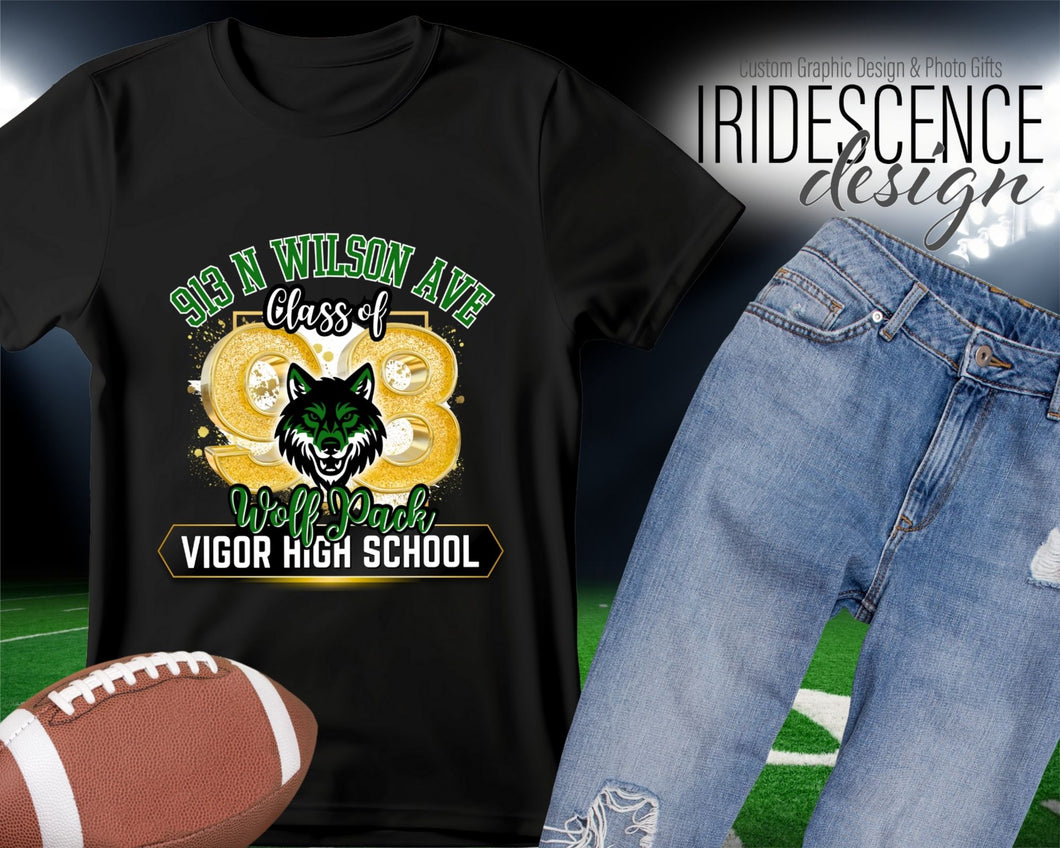 Vigor High School - 913 N Wilson Ave T-shirt - Customize with Graduation Year
