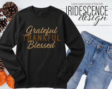 Grateful, Thankful, Blessed Fall Sweatshirt