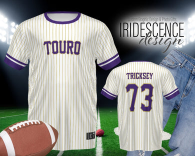 Striped custom baseball sports jersey