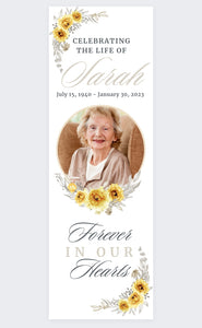 Funeral Memorial Vinyl Banner  - 2 Day turnaround