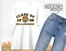 Load image into Gallery viewer, Class T-shirt with graduation year and mascot