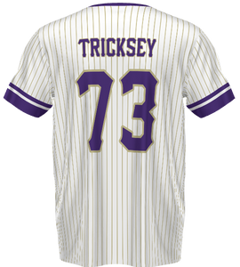 Striped custom baseball sports jersey